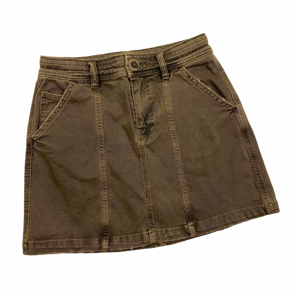 Free people we the free brown cargo mini skirt 26